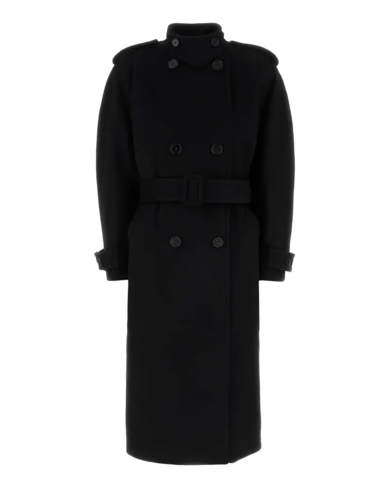 Chloé Doppelreihiger Mantel mit Gürtel - Schwarz Schwarz