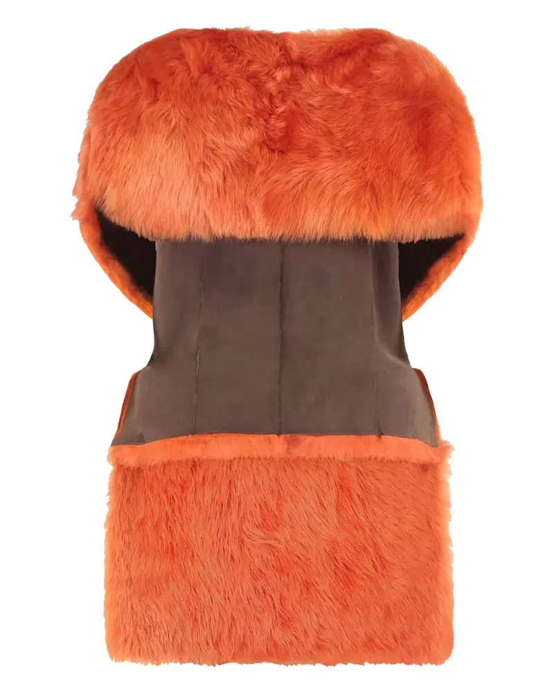 Alberta Ferretti sleeveless oversized collar jacket - Gelb Gelb