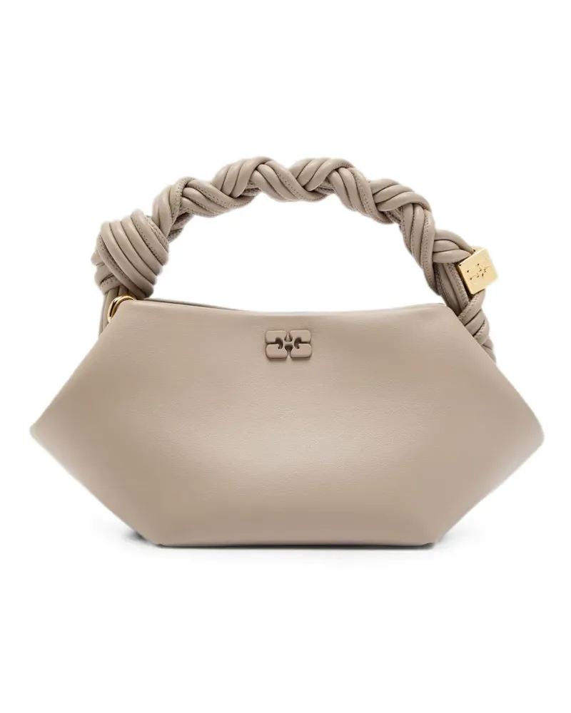 Ganni Mini Bou Tote Bag mit Flechtdetail - Nude Nude