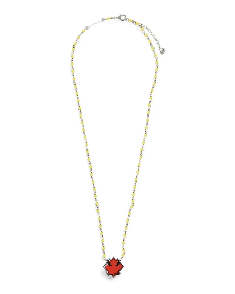 Dsquared2 beaded leaf necklace - Silber Silber