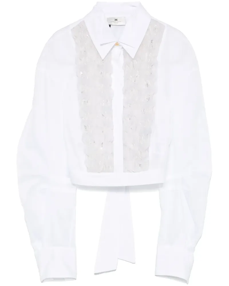 Elisabetta Franchi Hemd mit Rüschendetail - Weiß Weiß