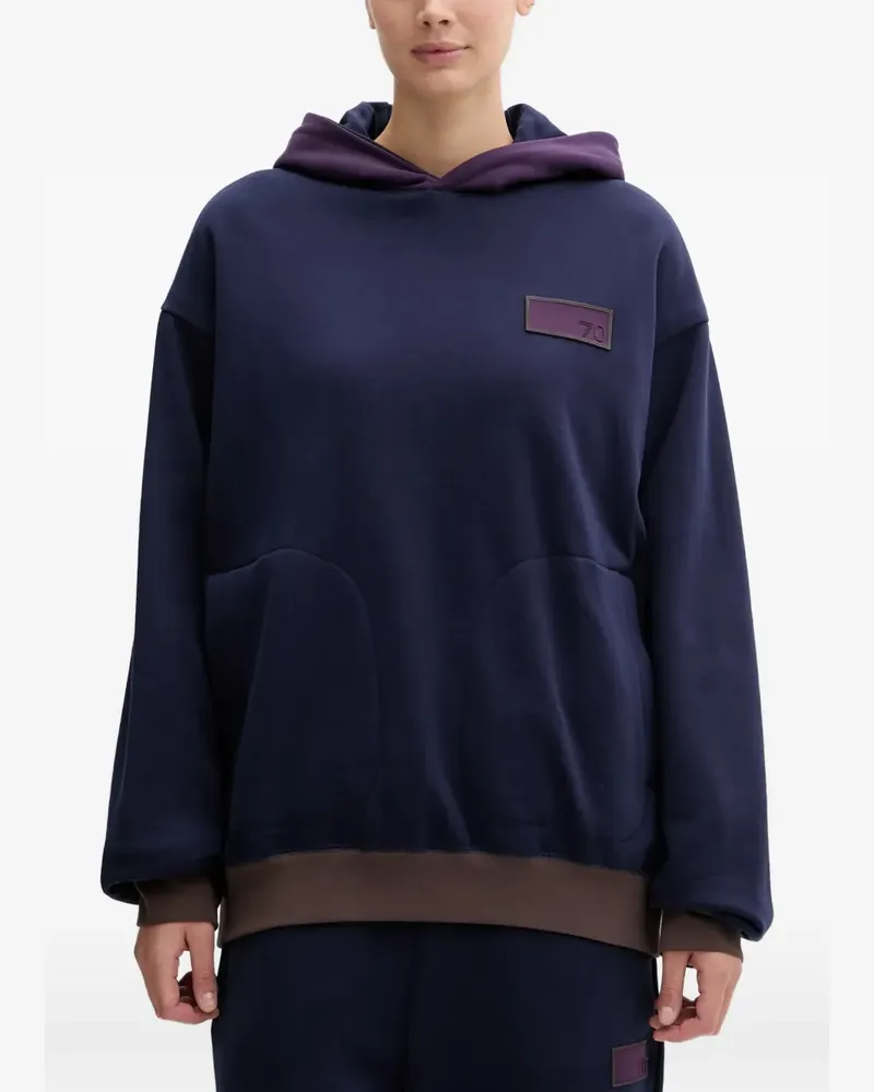 EA7 Hoodie mit Patch-Detail - Blau Blau