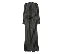 Gestreiftes Kleid - Schwarz