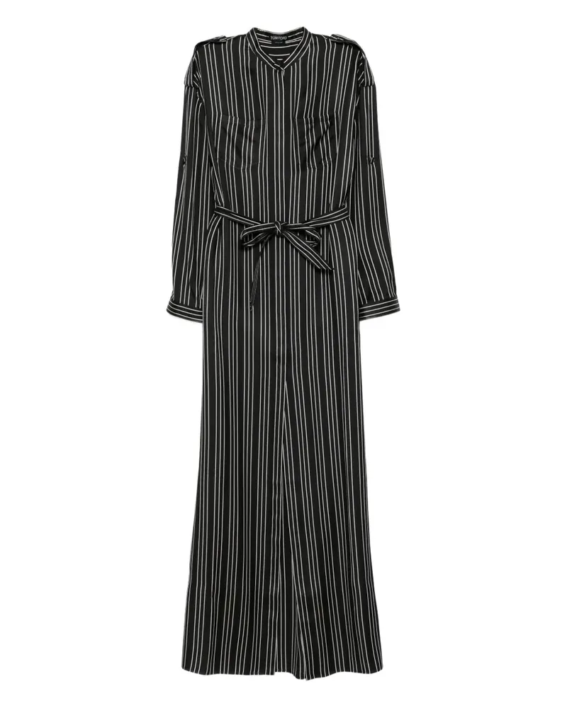 Tom Ford Gestreiftes Kleid - Schwarz Schwarz