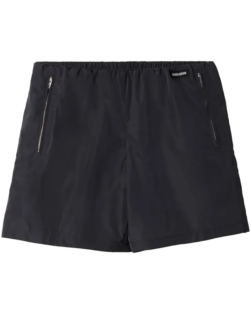 Miu Miu Bermudas mit weitem Bein - Blau Blau