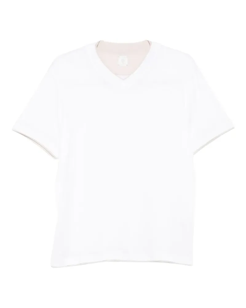Eleventy T-Shirt mit V-Ausschnitt - Weiß Weiß