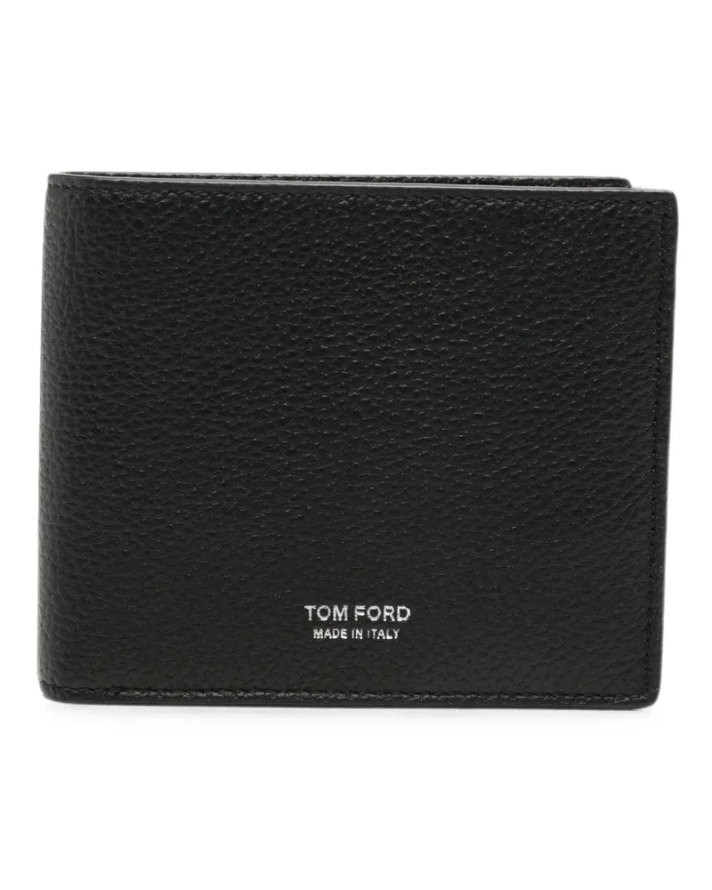 Tom Ford T Line Portemonnaie aus gekörntem Leder - Schwarz Schwarz