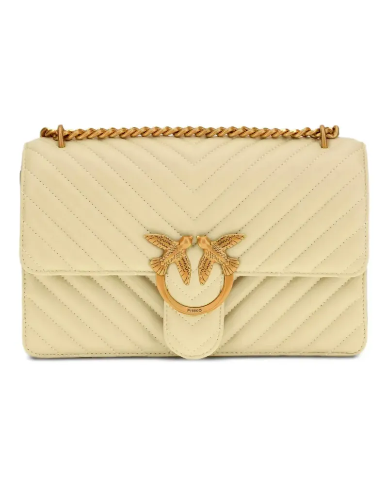 Pinko Schultertasche mit Vogelverzierung - Nude Nude