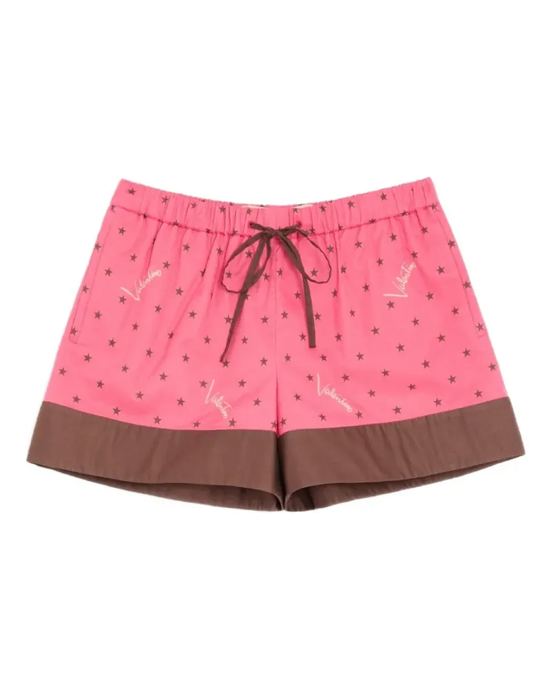 Valentino Garavani Starry Signature Musselin Shorts - Rosa Rosa