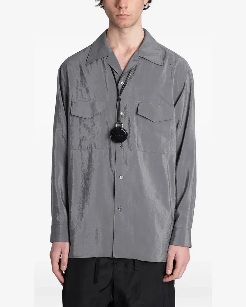 Christophe Lemaire chest-pocket shirt - Grau Grau