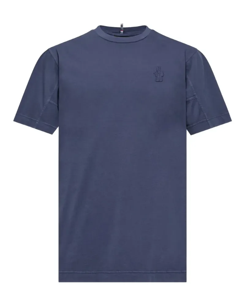 Moncler T-Shirt mit Stickerei - Blau Blau