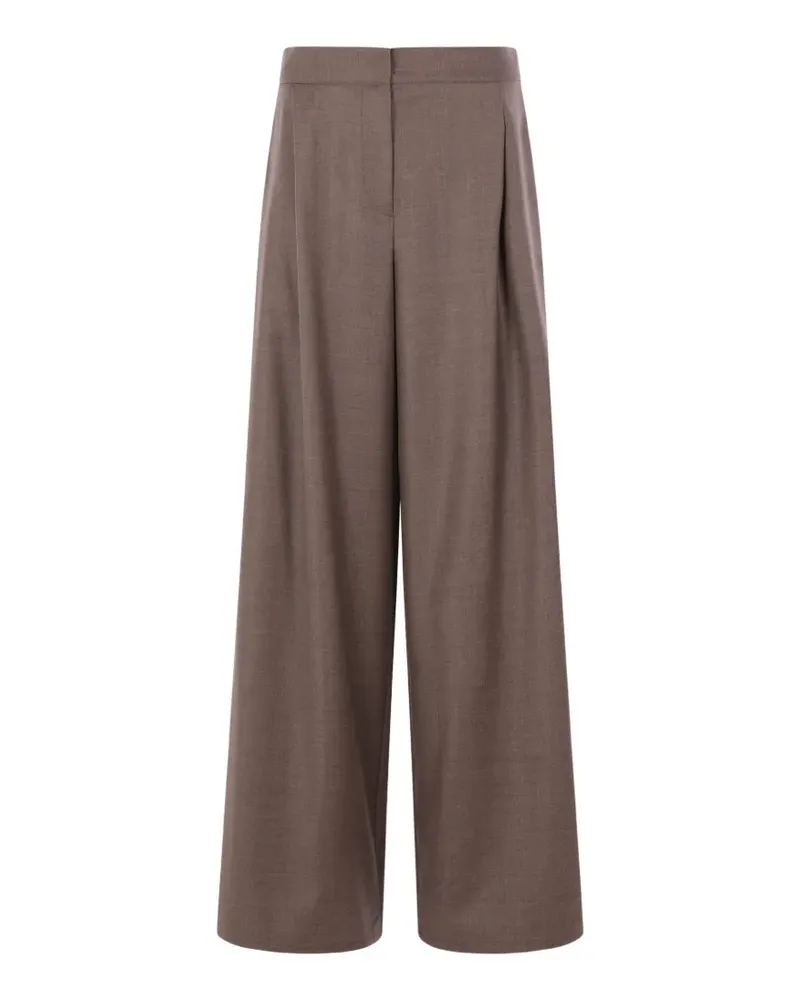 Dušan Plissierte Palazzohose - Braun Braun