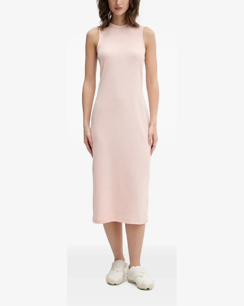adidas ribbed-knit sleeveless midi dress - Rosa Rosa