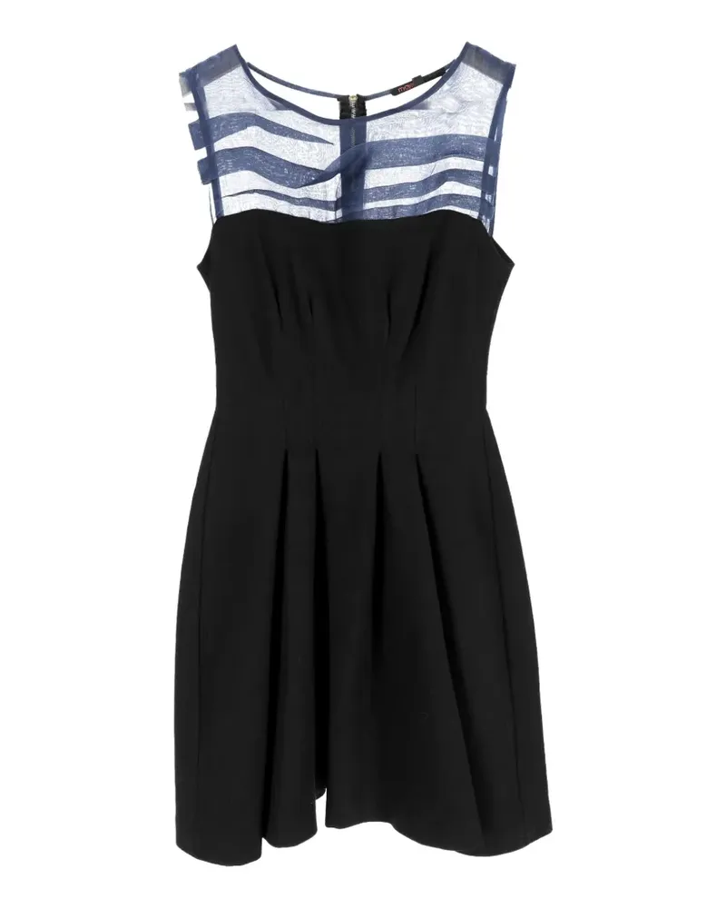 Maje pleated sleeveless mini dress - Schwarz Schwarz