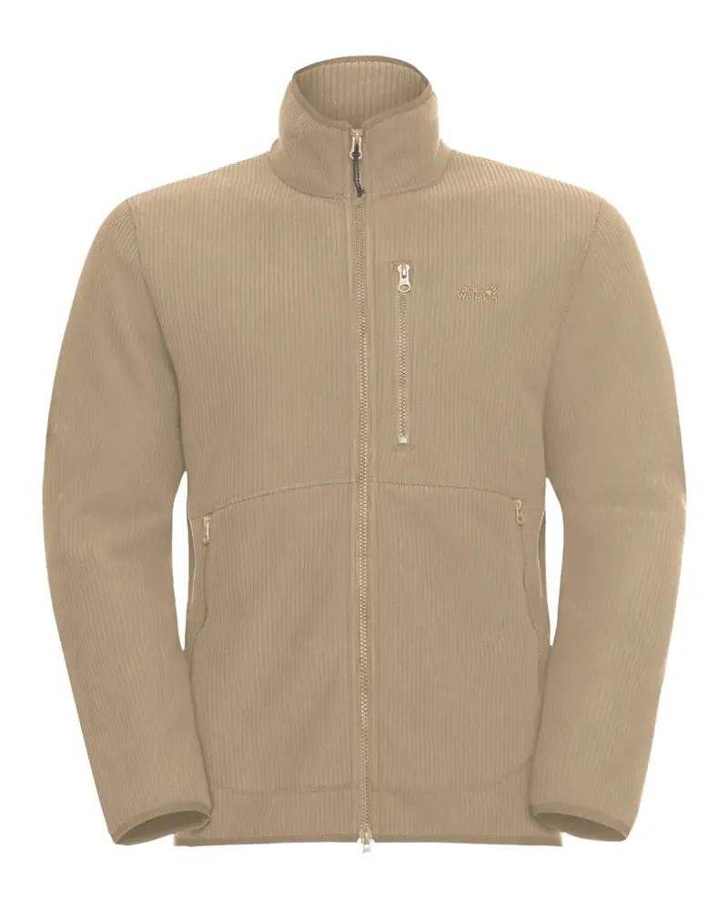 Jack Wolfskin Gerippter Cardigan mit Reißverschluss - Nude Nude