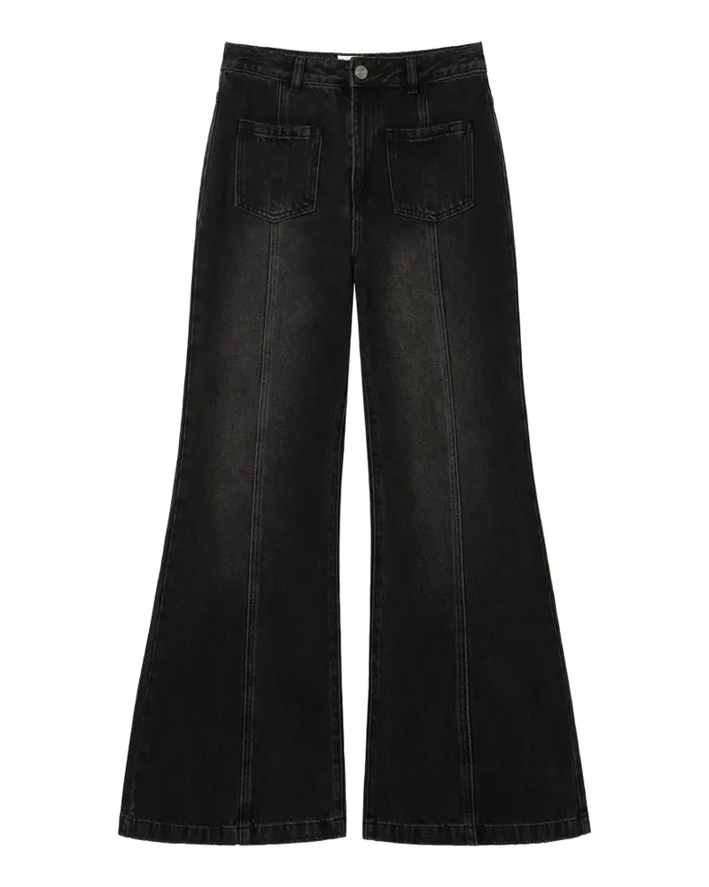 b+ab panelled flared jeans - Schwarz Schwarz