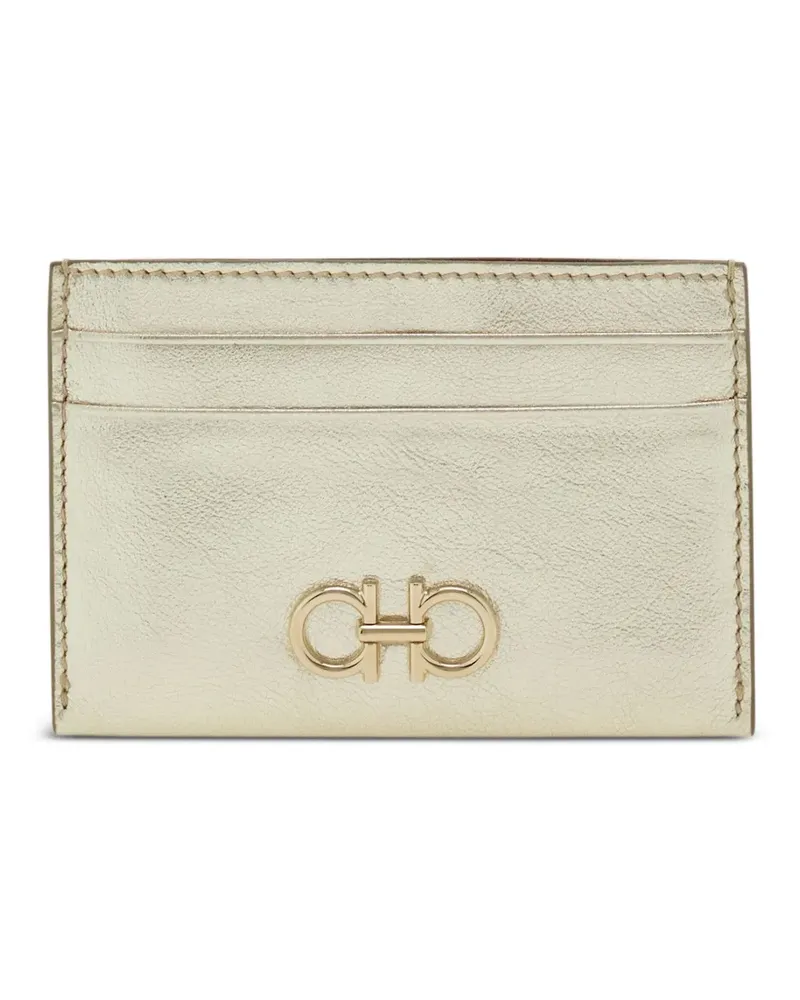Ferragamo Gancini Kartenetui aus Leder - Gold Gold