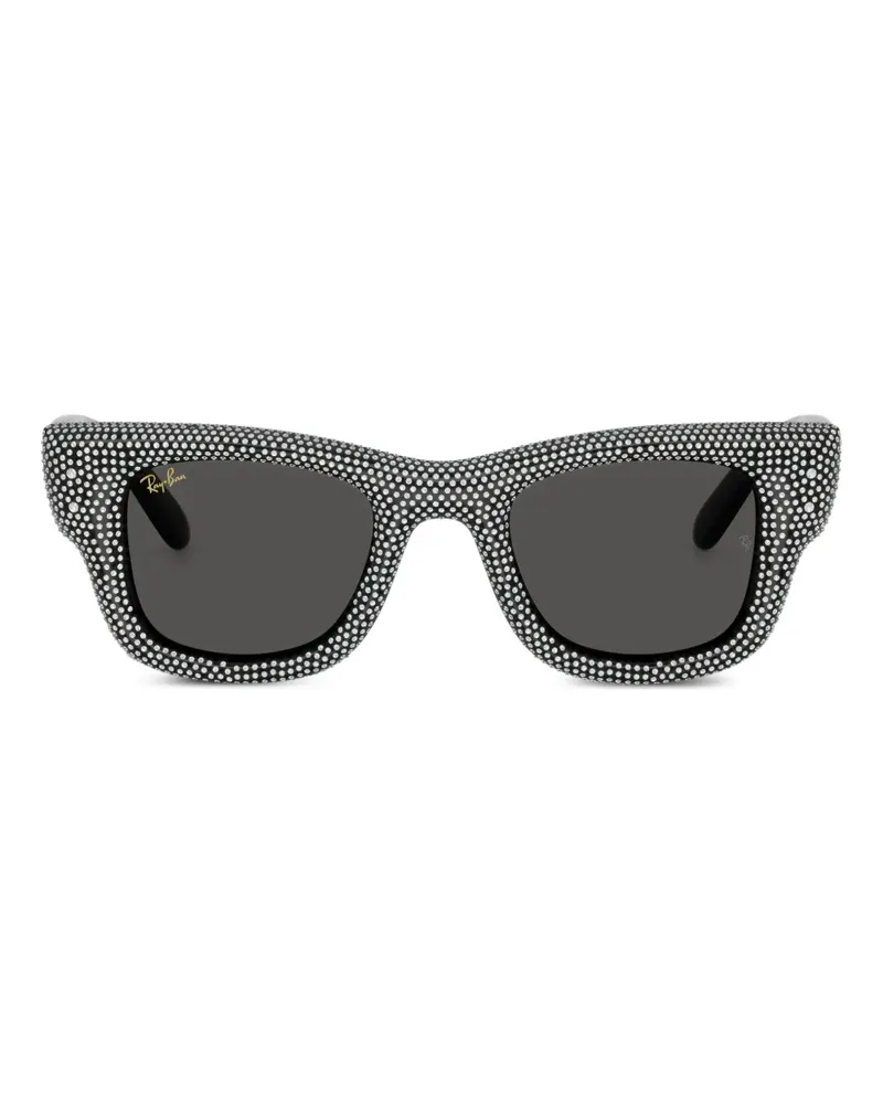 Ray Ban Sonnenbrille mit eckigem Gestell - Schwarz Schwarz