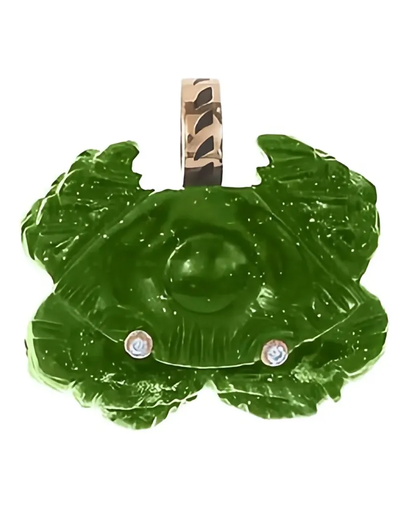 DEZSO 18kt Rotgoldanhänger mit Malachit und Diamanten Gold