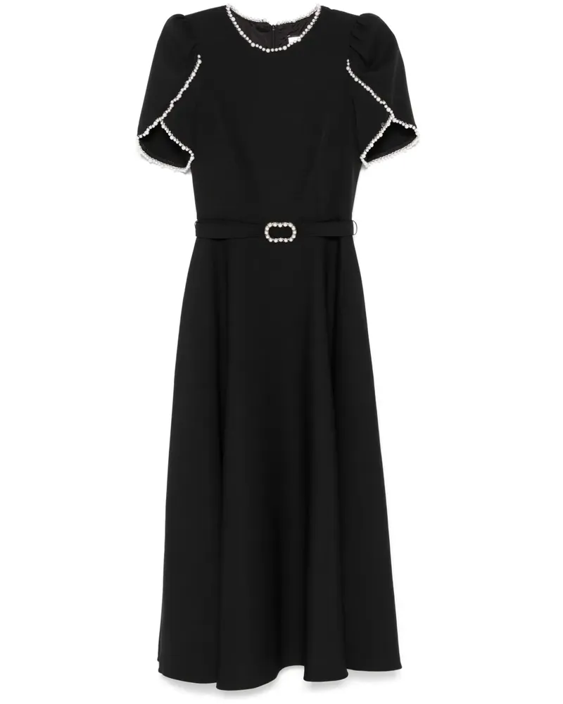 NISSA Midikleid mit Kunstperlen - Schwarz Schwarz