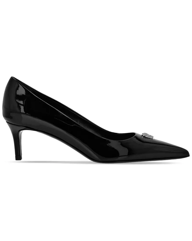 Philipp Plein Pumps mit Totenkopf 55mm - Schwarz Schwarz