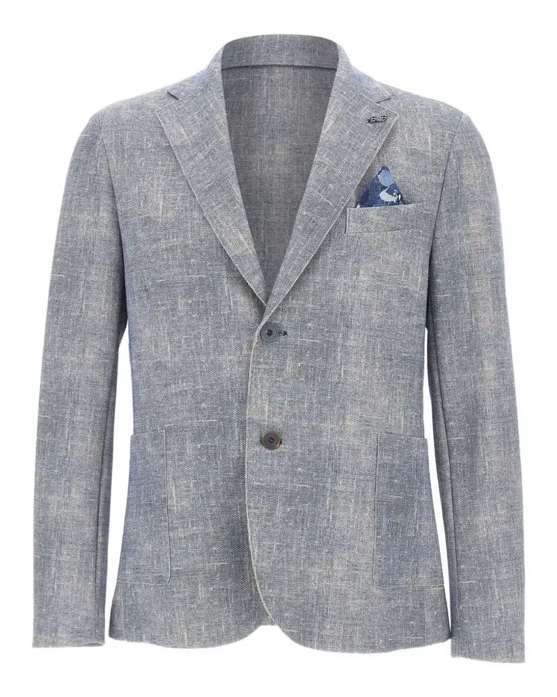 BOB honeycomb texture patch pocket blazer - Blau Blau