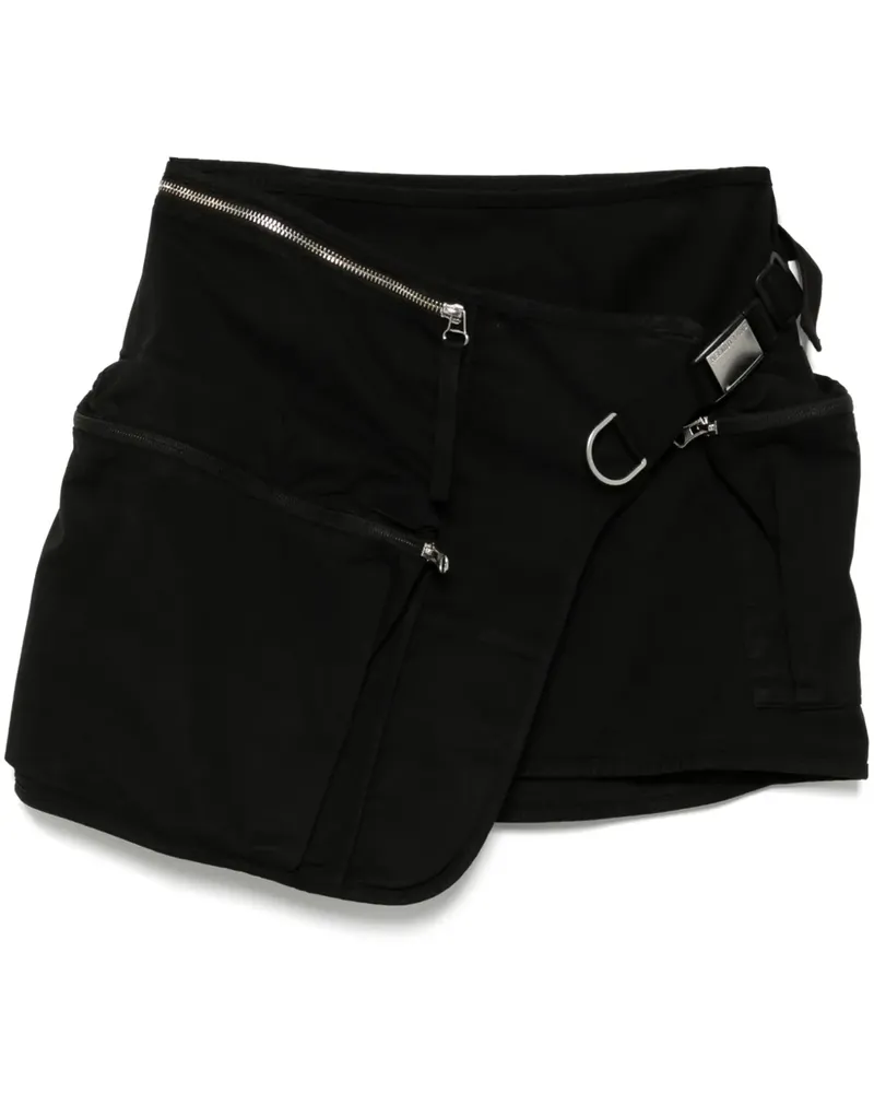 Helmut Lang Minirock im Utility-Look - Schwarz Schwarz