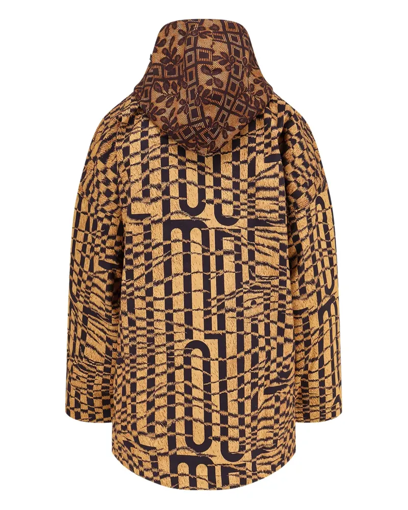 Pierre-Louis Mascia Estro hooded flap-pocket coat - Braun Braun