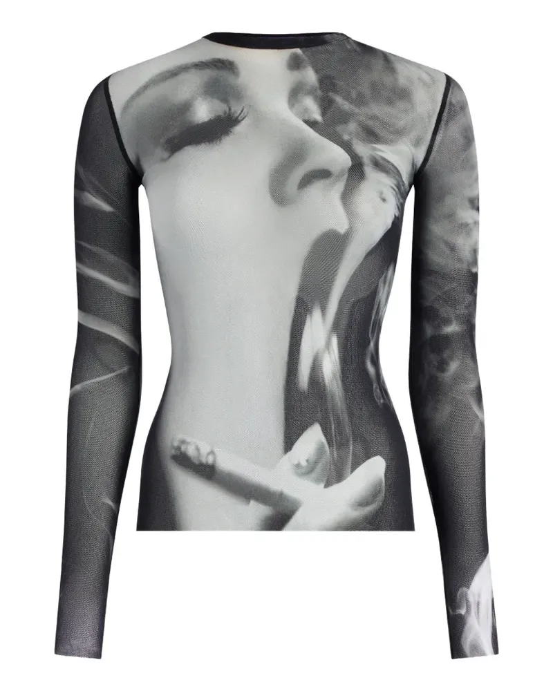 Jean Paul Gaultier Smoking Women long-sleeve T-shirt - Schwarz Schwarz