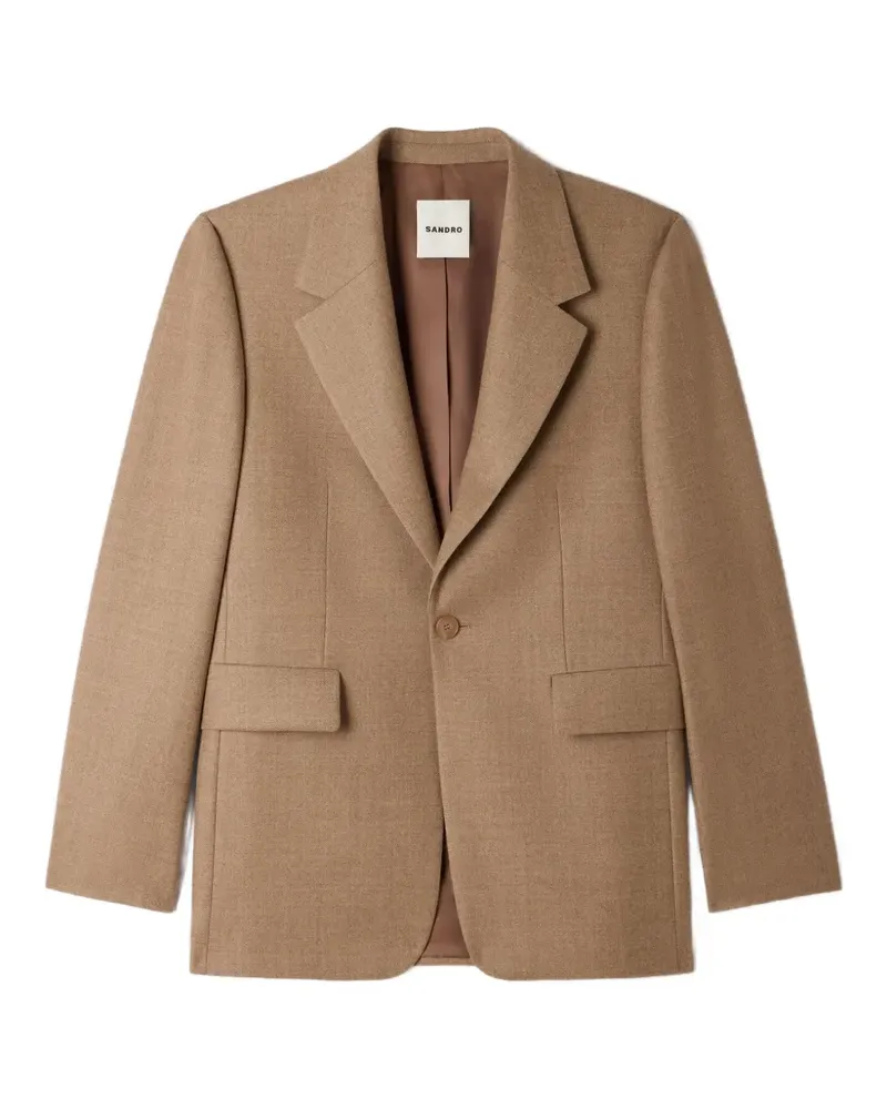 Sandro Mode Blazer aus Flanell - Nude Nude
