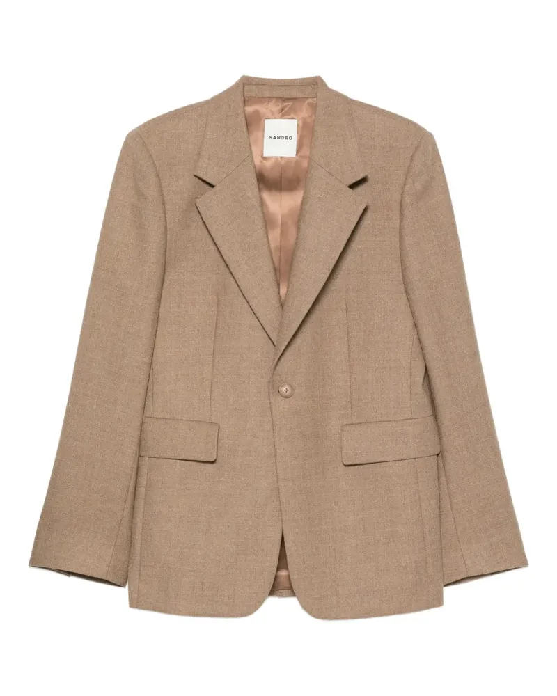 Sandro Mode Blazer aus Flanell - Nude Nude