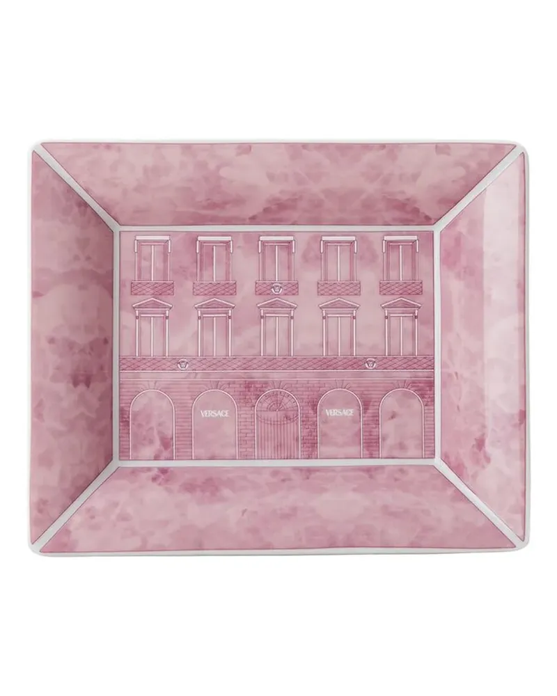 Versace Palazzo marble-effect bowl - Rosa Rosa