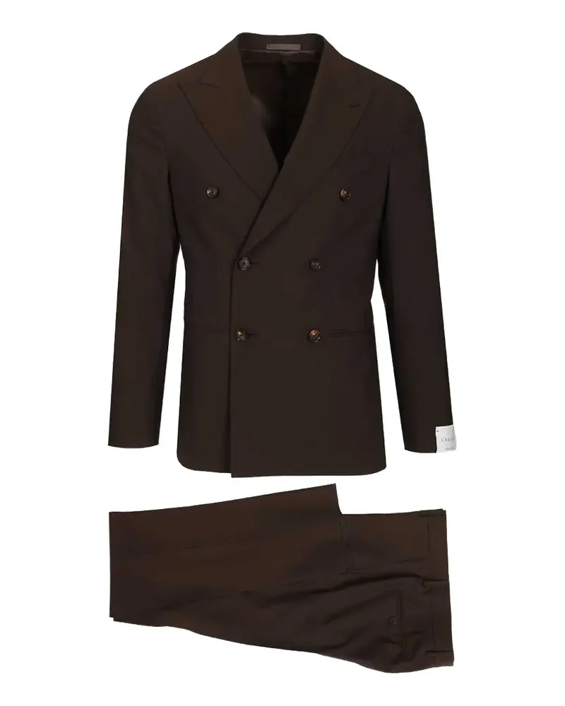 Caruso Abito double-breasted suit - Braun Braun