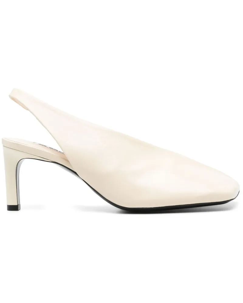 Jil Sander Slingback-Pumps 70mm - Weiß Weiß