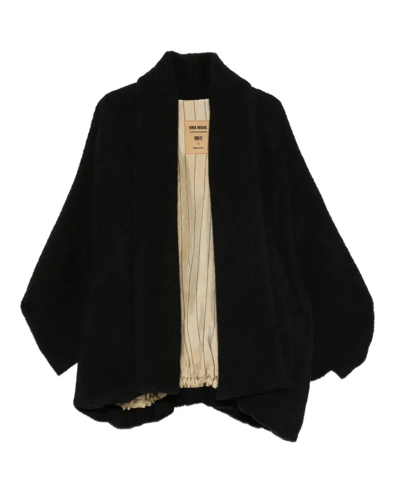 Uma Wang Knook shawl-collar oversized jacket - Schwarz Schwarz