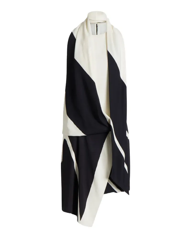 Alberta Ferretti Asymmetrisches Kleid mit Einsätzen - Schwarz Schwarz