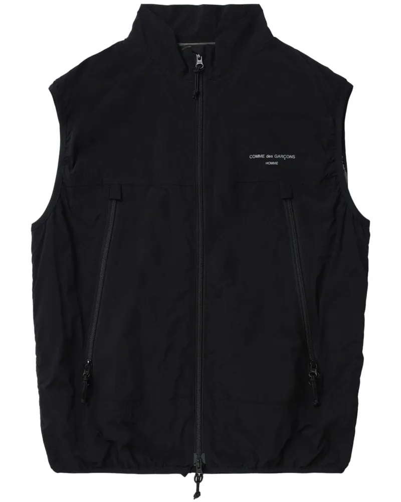 Comme des Garçons Weste mit Logo-Patch - Schwarz Schwarz