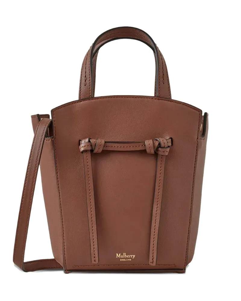 Mulberry Mini Clovelly Tasche mit geknoteten Riemen - Braun Braun