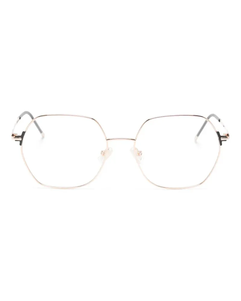 HUGO BOSS geometric-frame glasses - Gold Gold