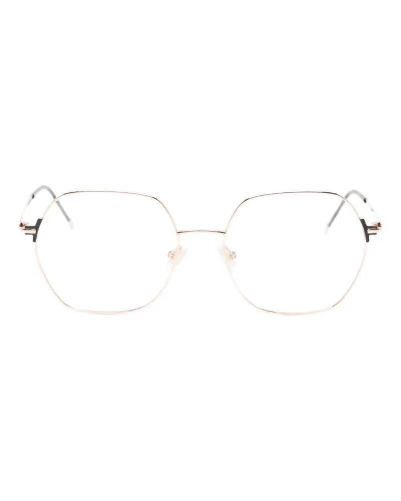 HUGO BOSS geometric-frame glasses - Gold Gold
