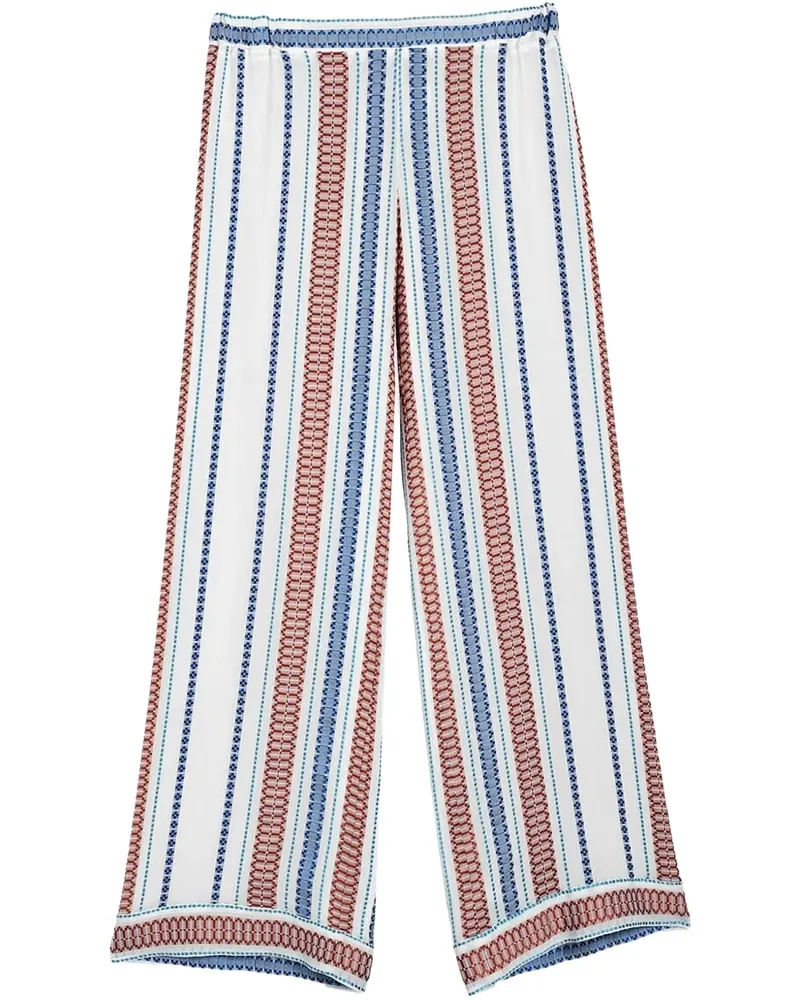 Zeus + Dione Gestreifte Hose - Weiß Weiß