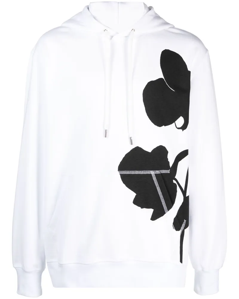 Alexander McQueen Hoodie mit grafischem Print Weiß