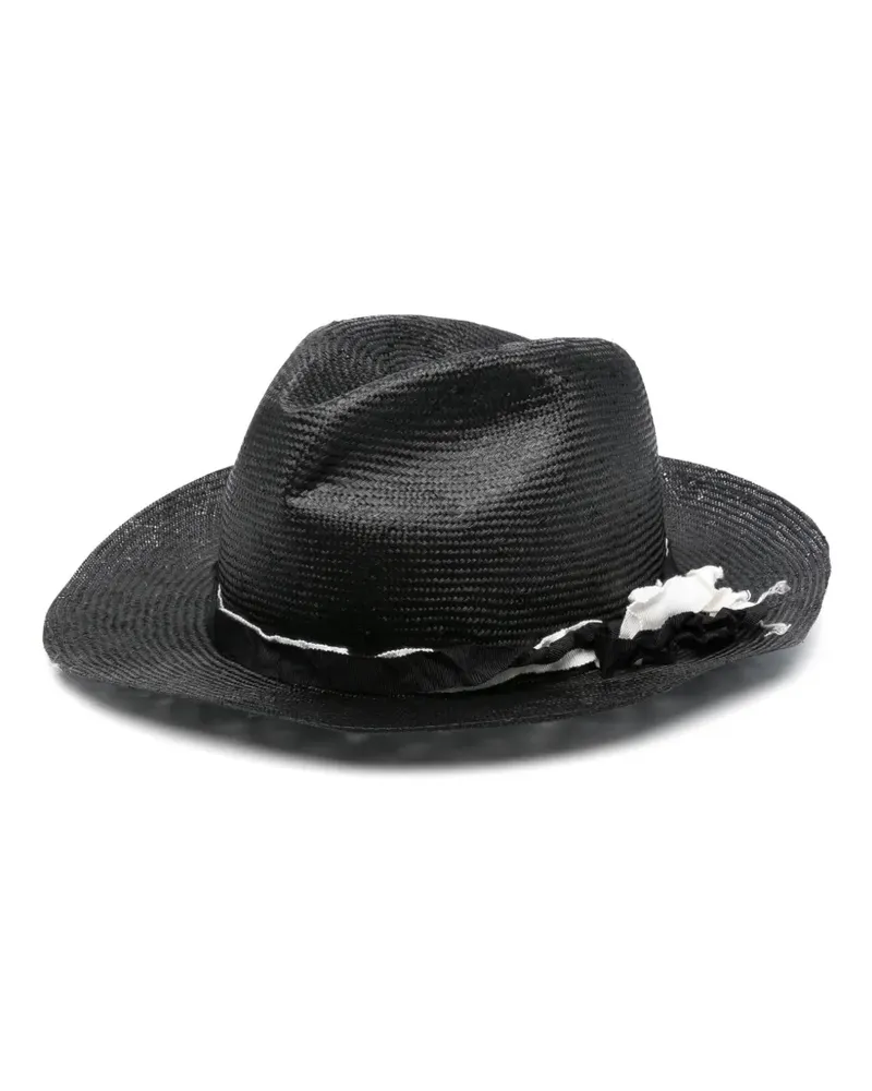 Yohji Yamamoto Klassischer Fedora - Schwarz Schwarz
