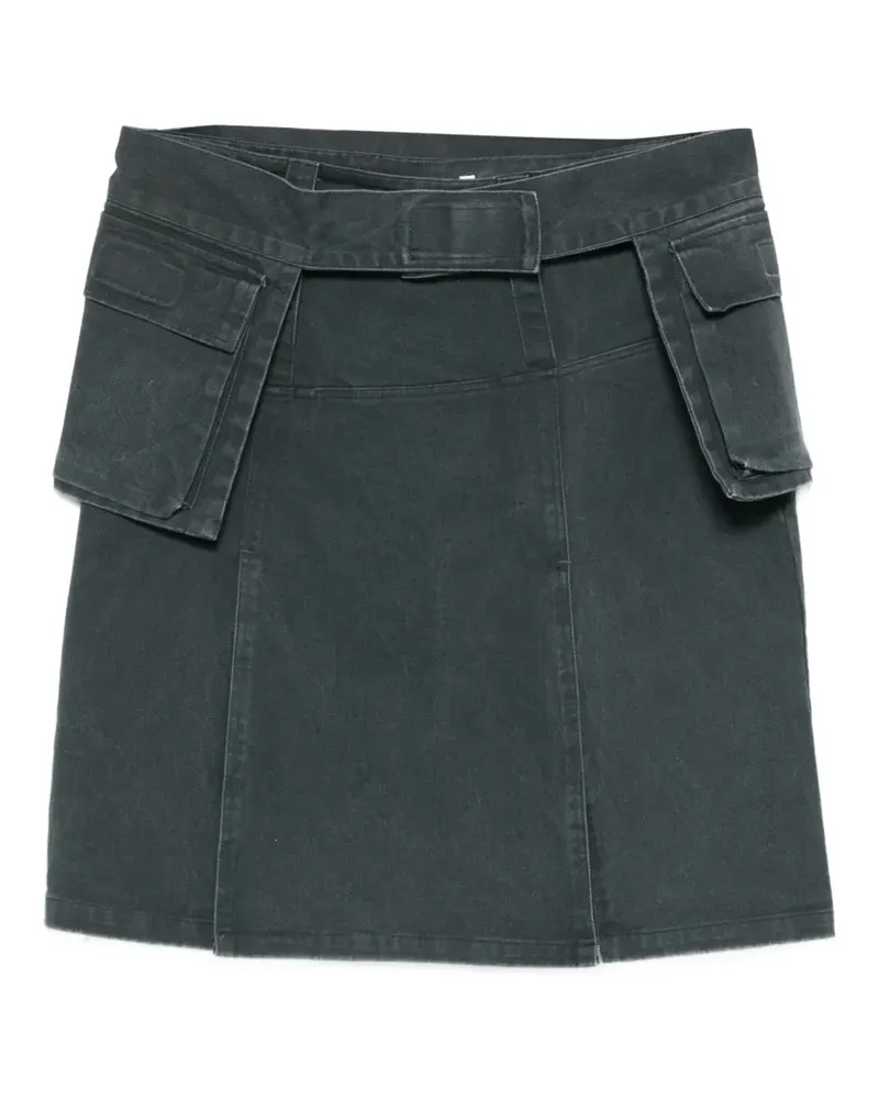 HALFBOY belted cargo mini skirt - Grau Grau