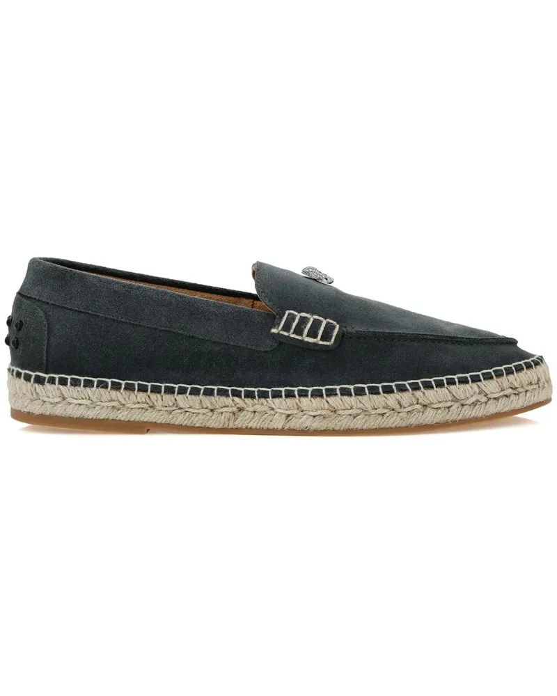 Philipp Plein Wildleder-Espadrilles mit Totenkopfdetail - Grau Grau