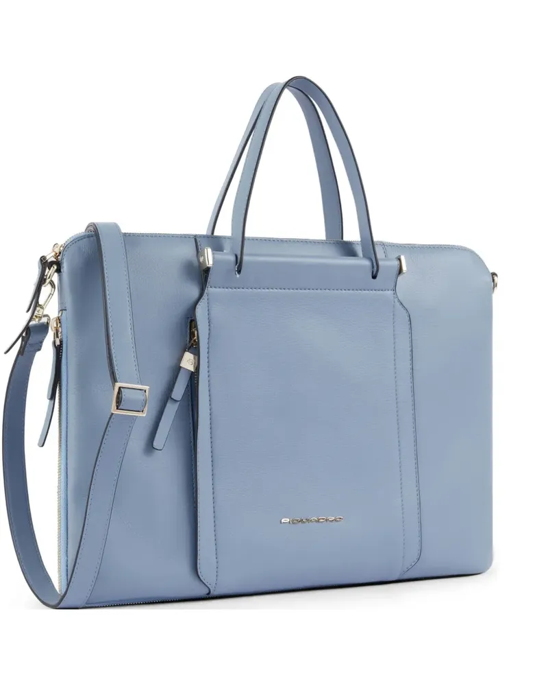 Piquadro Erweiterbare Laptoptasche - Blau Blau