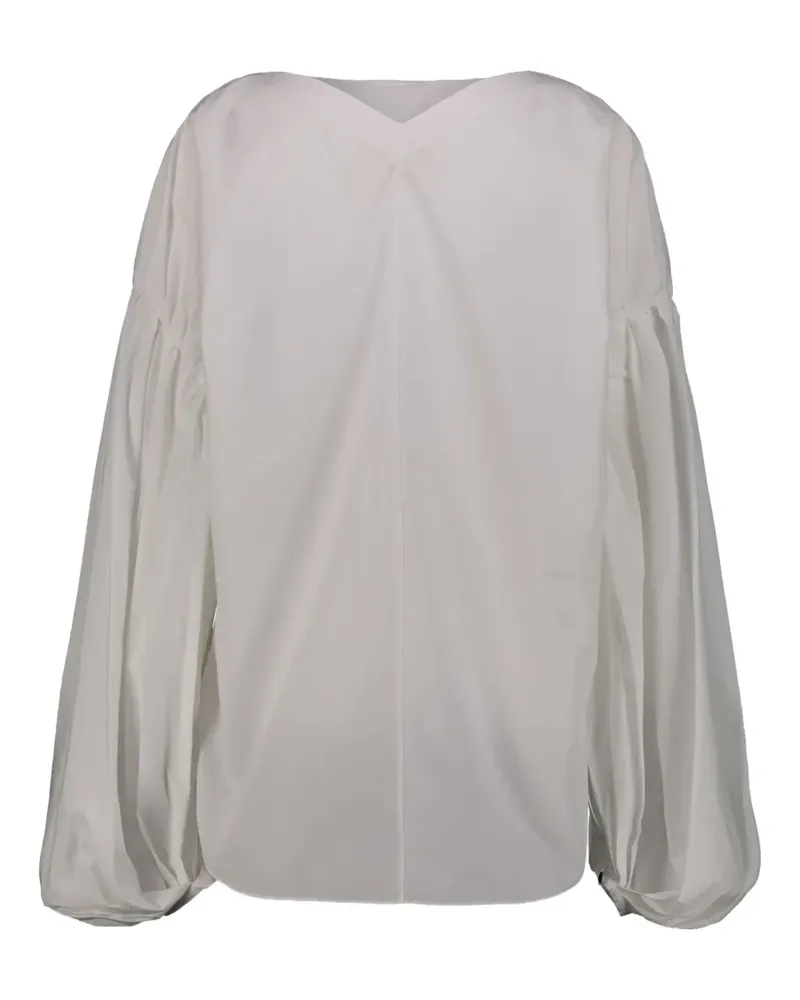 KHAITE Quico Bluse mit Faltenärmeln - Weiß Weiß