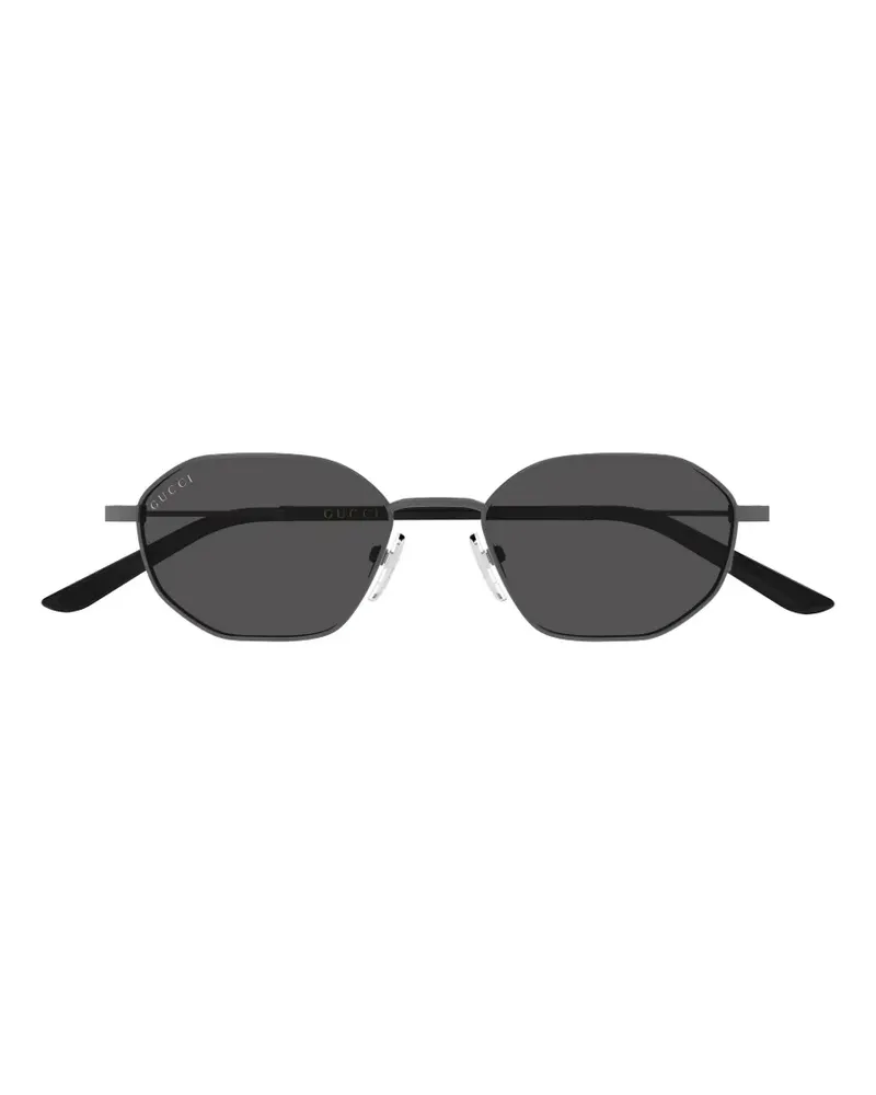 Gucci Sonnenbrille mit geometrischem Gestell - Grau Grau