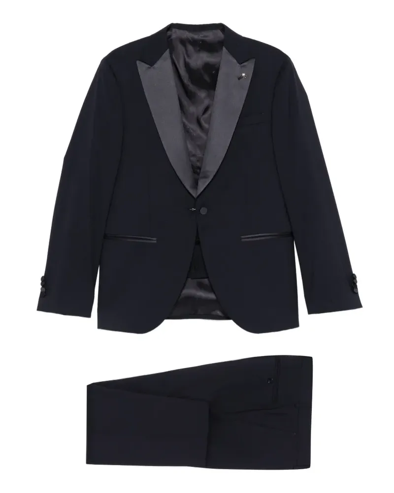 Manuel Ritz peak-lapels suit - Blau Blau