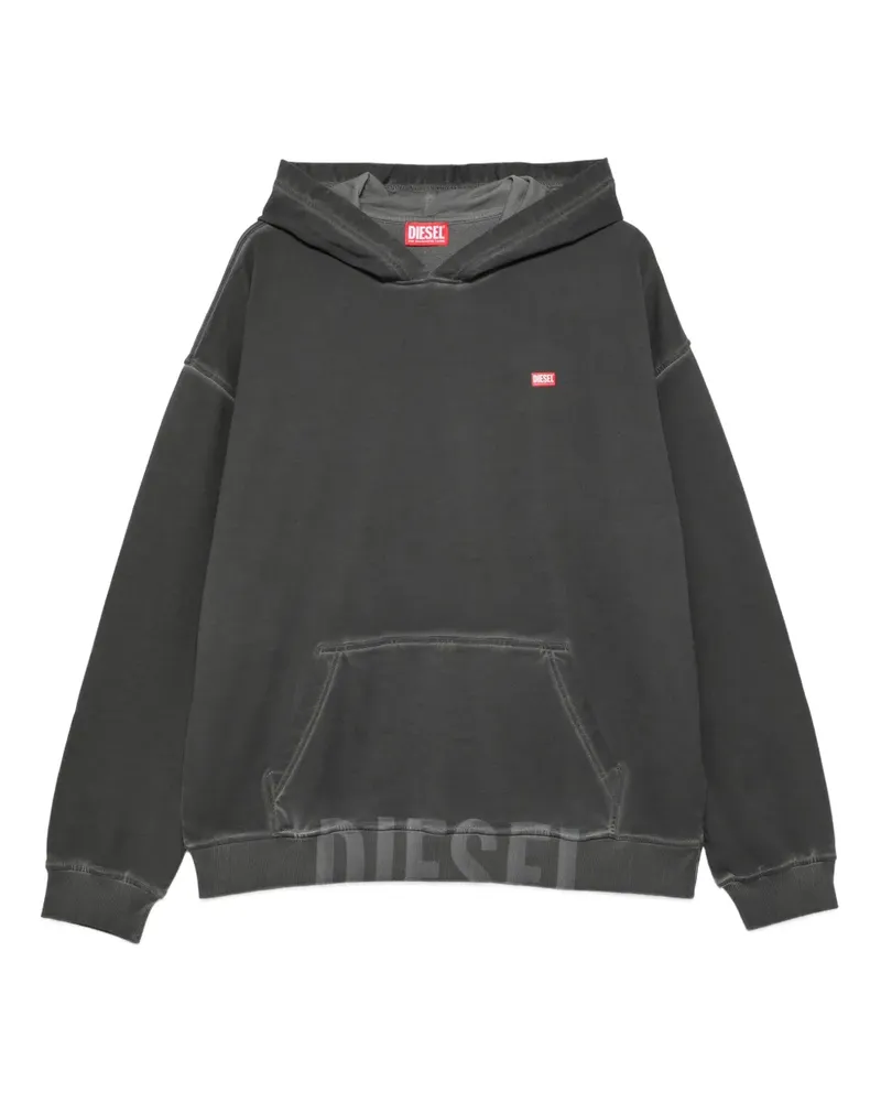 Diesel Hoodie mit Logo-Stickerei - Schwarz Schwarz
